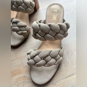 Taupe Braided Heels